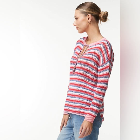 ZAKET & PLOVER The Neck Top Knit Sweater Stripe Size Medium - Picture 7 of 7